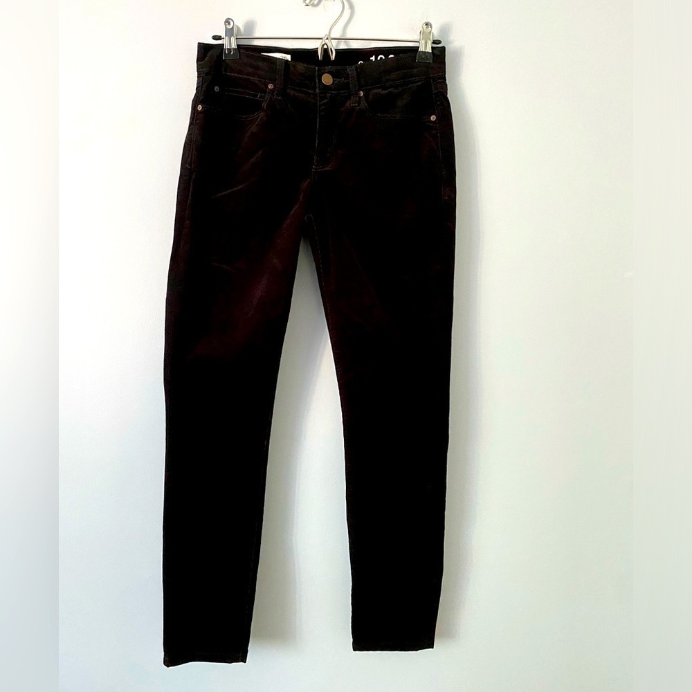 Gap 1969 Legging Jeans True Black Womens Size 26R Soft Corduroy Legging Jeans